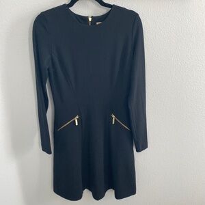 MICHAEL Michael Kors Black Zipper Dress (Women's Size 4)